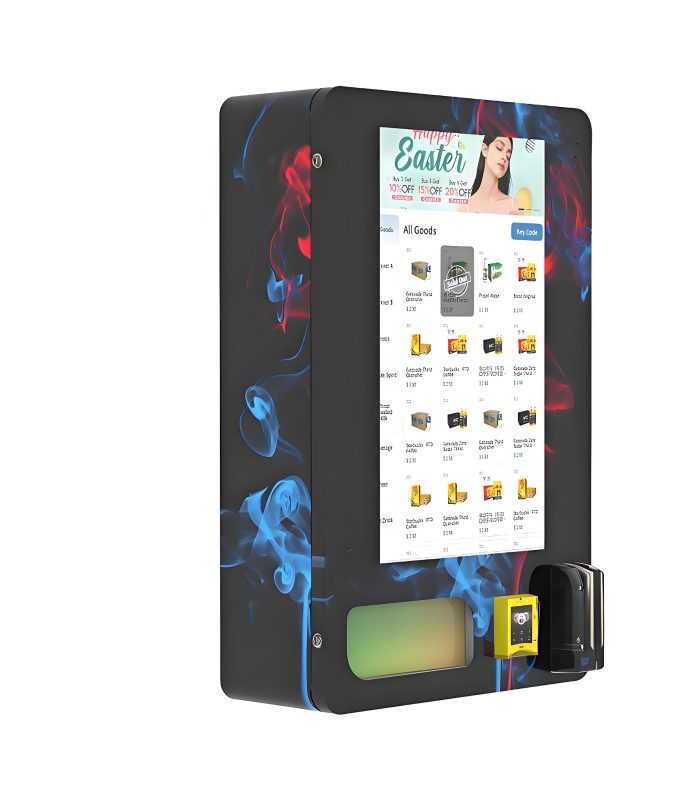 Wandmontierter Vape-Automat – Kühler Schwarzer Rauch